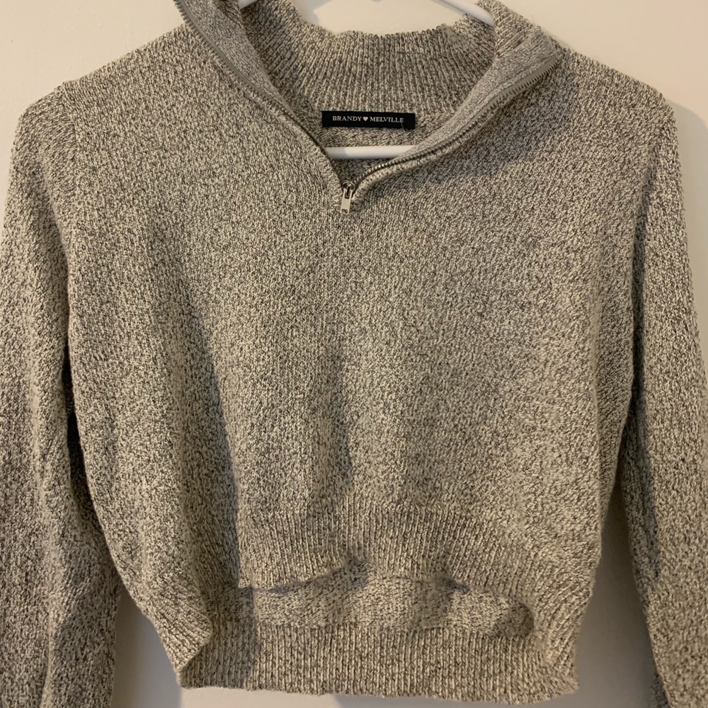 Brandy Melville Half Zip Long Sleeve